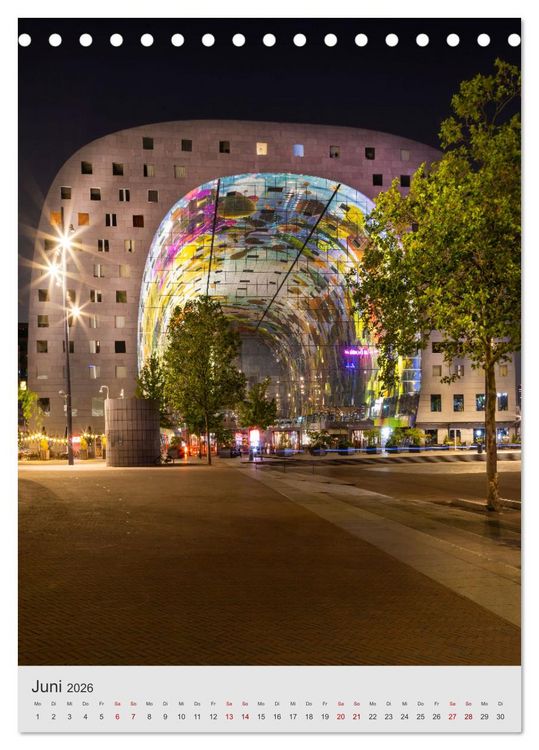 Produktbild: ROTTERDAM Impressionen bei Tag und Nacht (Tischkalender 2026 DIN A5 hoch), CALVENDO Monatskalender