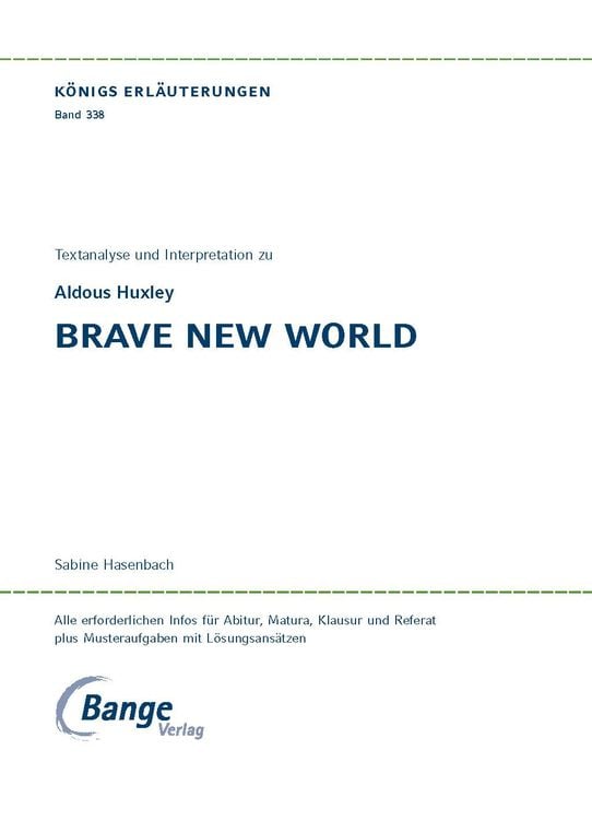 Brave New World - Schöne neue Welt von Aldous Huxley.