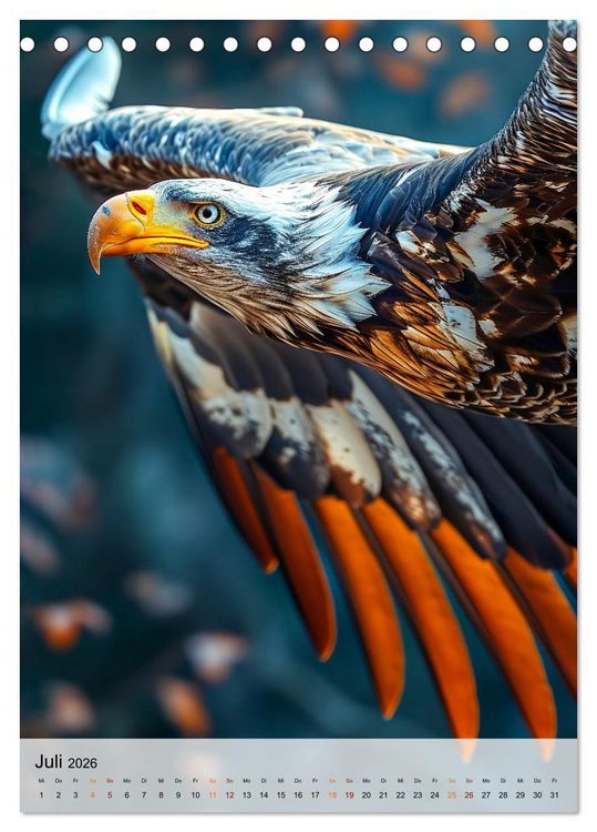 Produktbild: V&ouml;gel - K&uuml;nstler im Flug (Tischkalender 2026 DIN A5 hoch), CALVENDO Monatskalender