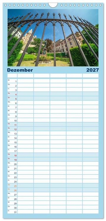 Produktbild: Familienplaner 2027 - Sigmaringen - h&uuml;bsche Kleinstadt an der Donau mit 5 Spalten (Wandkalender, 21 x 45 cm) CALVENDO