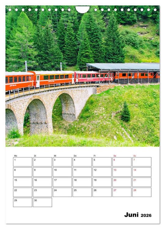 Produktbild: Rh&auml;tische Bahn - aussichtsreiches Bahnerlebnis (Wandkalender 2026 DIN A4 hoch), CALVENDO Monatskalender