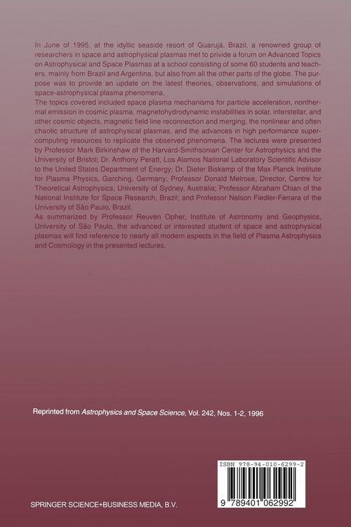 Produktbild: Advanced Topics on Astrophysical and Space Plasmas