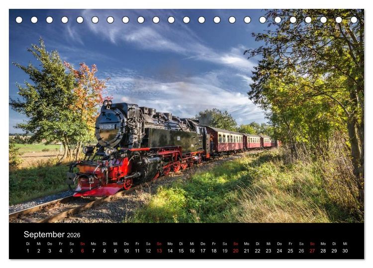 Produktbild: Unter Dampf in Sachsen Anhalt 2.0 (Tischkalender 2026 DIN A5 quer), CALVENDO Monatskalender