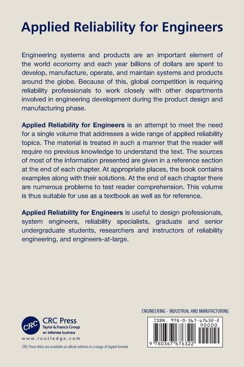 Produktbild: Applied Reliability for Engineers