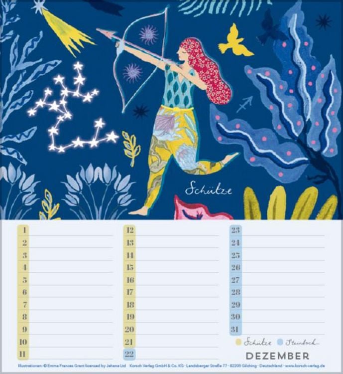 Produktbild: Geburtstagskalender Sternzeichen