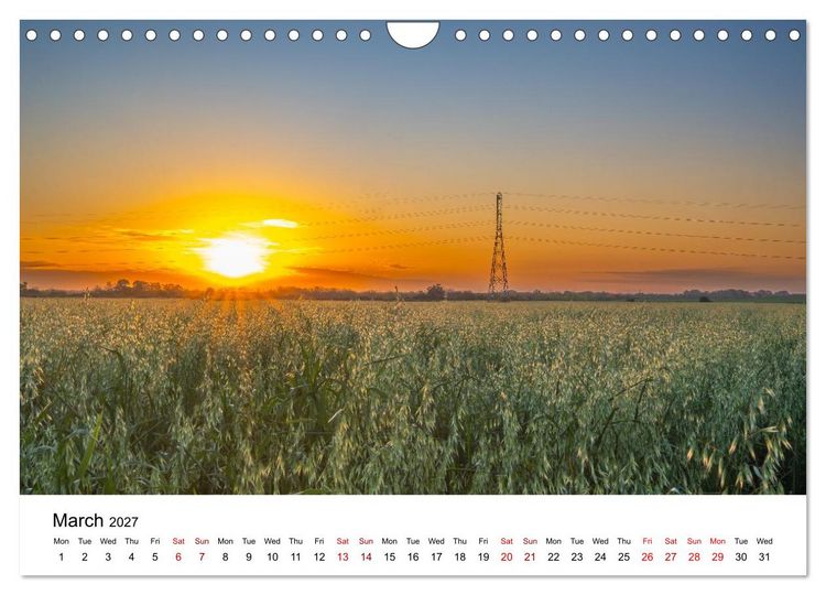Produktbild: Magical sunsets. Lights between heaven and earth (Wall Calendar 2027 DIN A4 landscape), CALVENDO 12 Month Wall Calendar