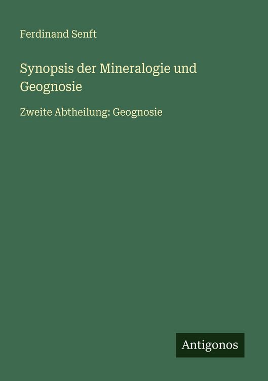Produktbild: Synopsis der Mineralogie und Geognosie