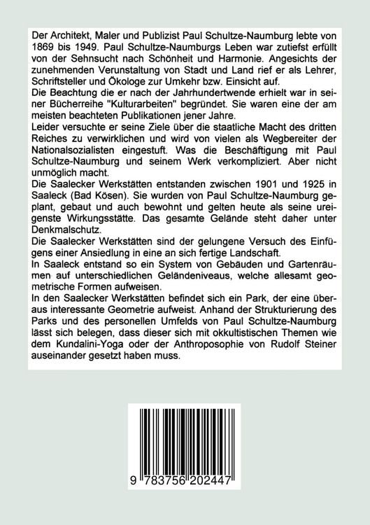 Produktbild: Paul Schultze-Naumburg und die Saalecker Werkst&auml;tten