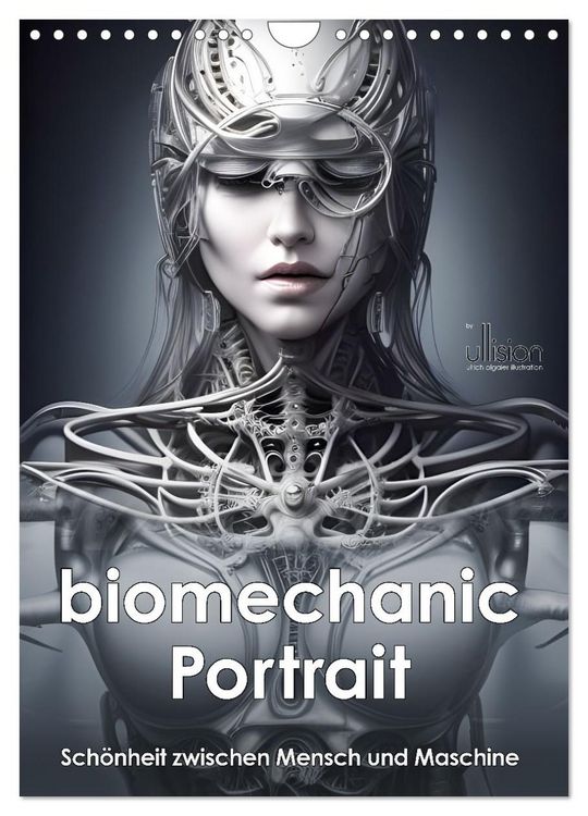 Produktbild: Biomechanic Portrait - Sch&ouml;nheit zwischen Mensch und Maschine (Wandkalender 2026 DIN A4 hoch), CALVENDO Monatskalender