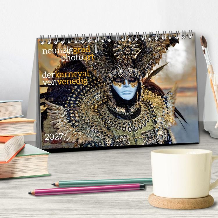 Produktbild: neunziggrad I photoart: der karneval von venedig (Tischkalender 2027 DIN A5 quer), CALVENDO Monatskalender