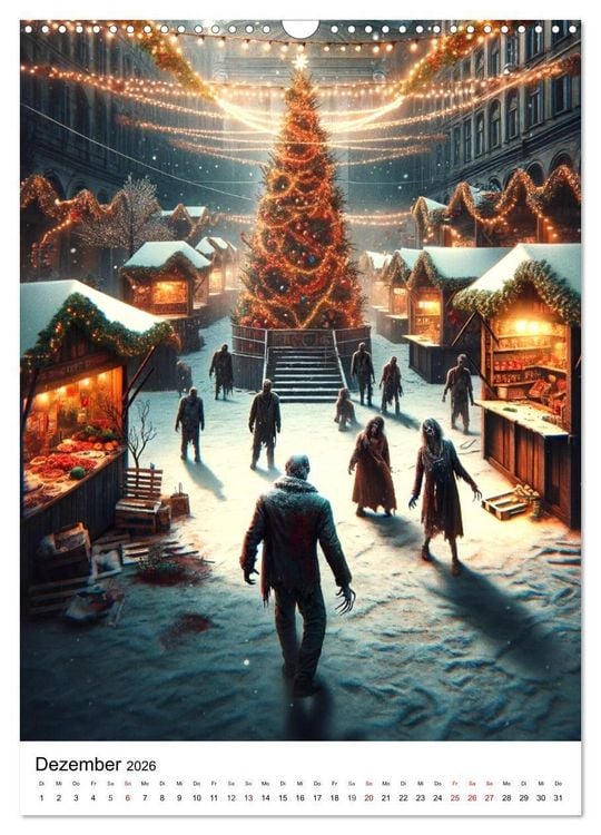 Produktbild: Zombies Zeitgeist - KI generierte Momente der Untoten (Wandkalender 2026 DIN A3 hoch), CALVENDO Monatskalender