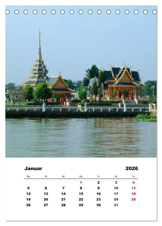 Produktbild: Thailand - Eine kleine Rundreise (Tischkalender 2026 DIN A5 hoch), CALVENDO Monatskalender