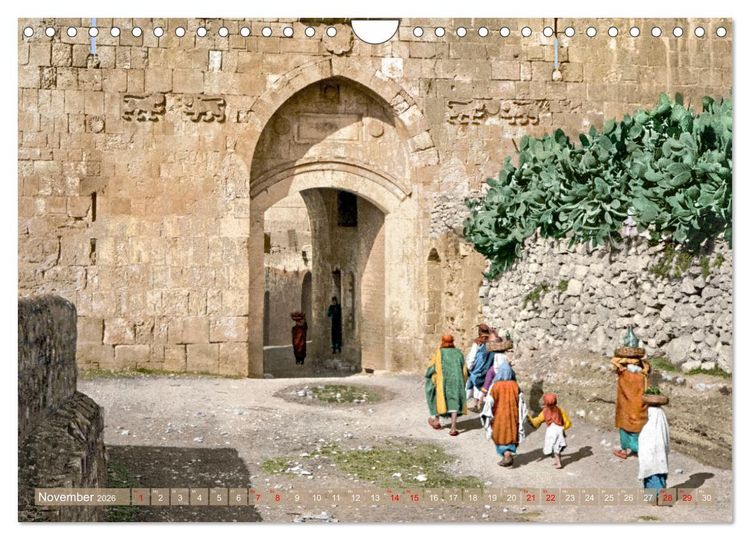 Produktbild: Altes Jerusalem um das Jahr 1900 - Fotos neu restauriert und koloriert (Wandkalender 2026 DIN A4 quer), CALVENDO Monatskalender