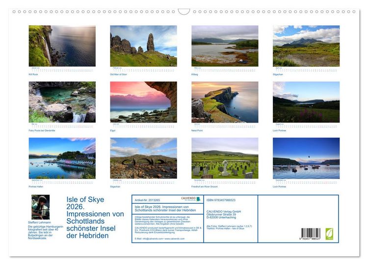 Produktbild: Isle of Skye 2026. Impressionen von Schottlands sch&ouml;nster Insel der Hebriden (Wandkalender 2026 DIN A2 quer), CALVENDO Monatskalender