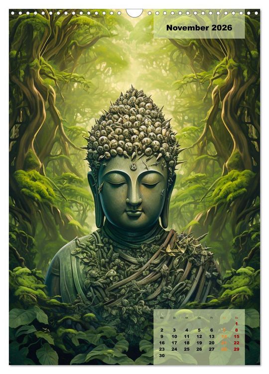 Produktbild: Jade Buddha - Finde die innere Mitte (Wandkalender 2026 DIN A3 hoch), CALVENDO Monatskalender