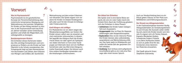 Produktbild: Psychomotorik-Bildkarten zum bewegten Lernen, m. 1 Beilage