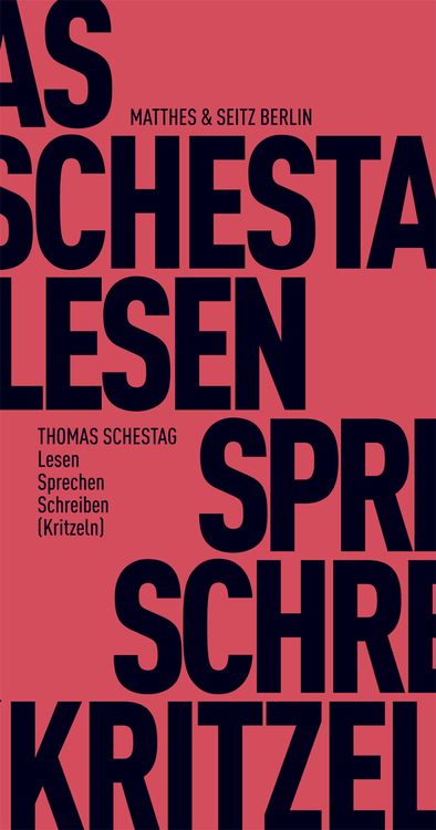 Bild vom Artikel Lesen Sprechen Schreiben (Kritzeln) vom Autor Thomas Schestag