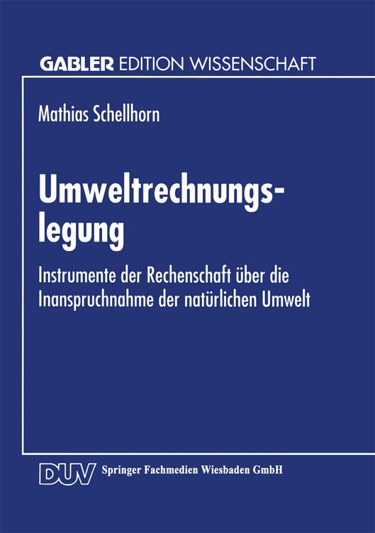 Produktbild: Umweltrechnungslegung