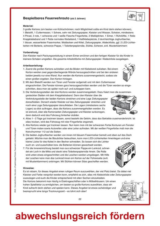 Produktbild: Kita aktiv Projektmappe Polizei, Feuerwehr und Krankenwagen