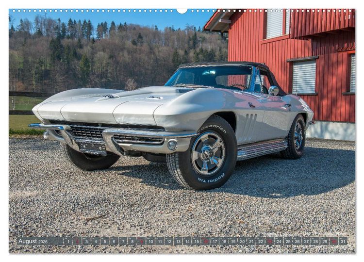 Produktbild: Corvette Oldtimer 2026 (hochwertiger Premium Wandkalender 2026 DIN A2 quer), Kunstdruck in Hochglanz