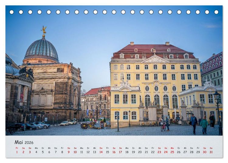 Produktbild: Dresden - Sachsens Perle an der Elbe (Tischkalender 2026 DIN A5 quer), CALVENDO Monatskalender