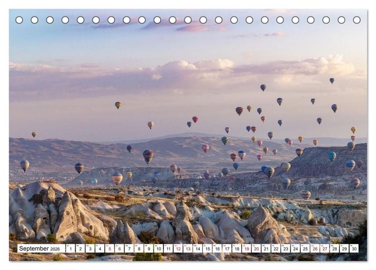 Produktbild: Kappadokien, Feent&uuml;rme und Ballontr&auml;ume (Tischkalender 2026 DIN A5 quer), CALVENDO Monatskalender