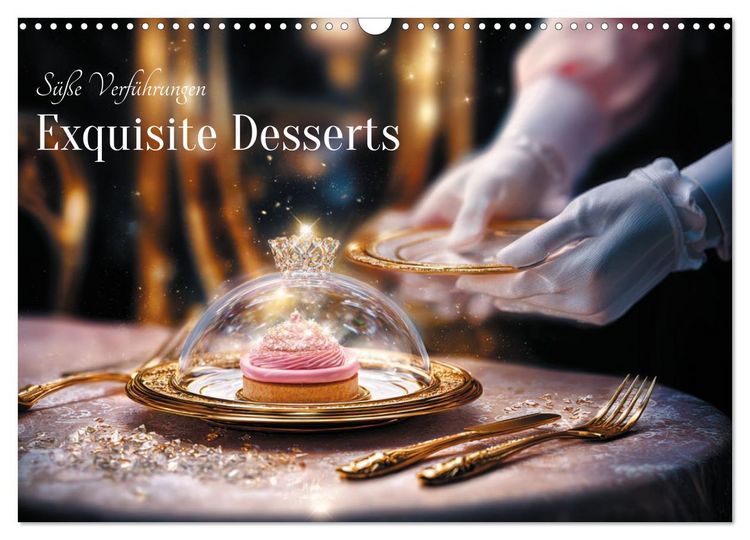 Produktbild: S&uuml;&szlig;e Verf&uuml;hrungen - Exquisite Desserts (Wandkalender 2026 DIN A3 quer), CALVENDO Monatskalender