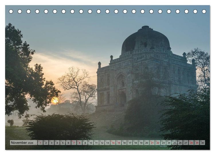 Produktbild: Indien: Tempel, Pal&auml;ste und Grabm&auml;ler (Tischkalender 2026 DIN A5 quer), CALVENDO Monatskalender