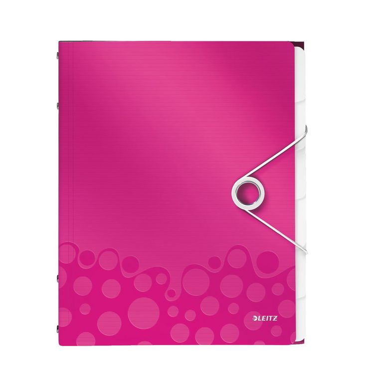 Produktbild: LEITZ Ordnungsmappe WOW 6 F&auml;cher pink DIN A4