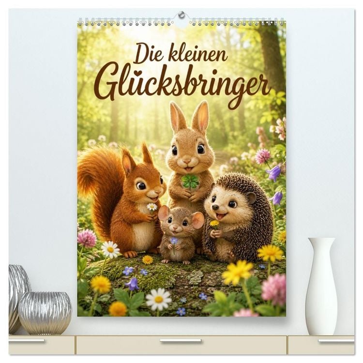 Produktbild: Die kleinen Gl&uuml;cksbringer (hochwertiger Premium Wandkalender 2027 DIN A2 hoch), Kunstdruck in Hochglanz