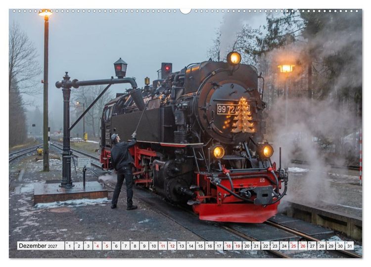 Produktbild: Dampflokomotiven im Harz - Eine Reise in die goldene &Auml;ra der Eisenbahn (Wandkalender 2027 DIN A2 quer), CALVENDO Monatskalender