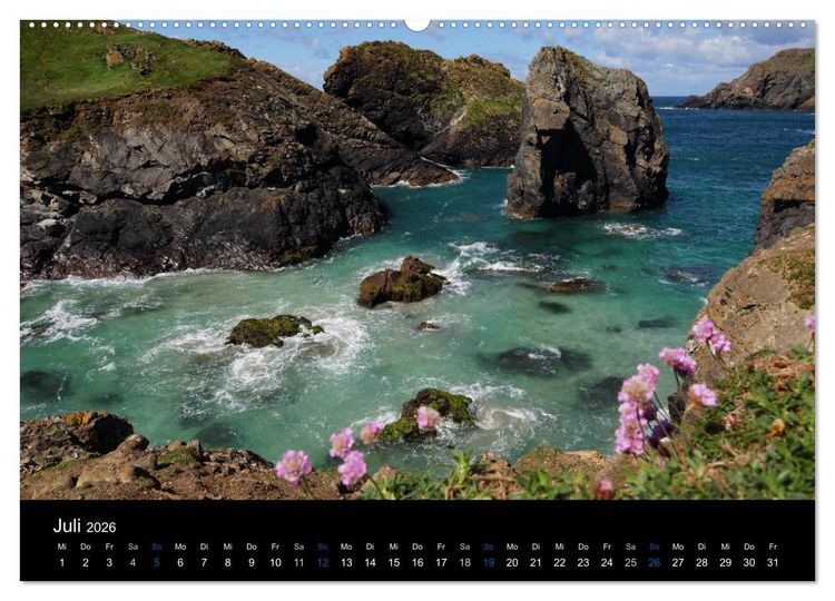 Produktbild: Anblicke und Ausblicke in Cornwall (hochwertiger Premium Wandkalender 2026 DIN A2 quer), Kunstdruck in Hochglanz