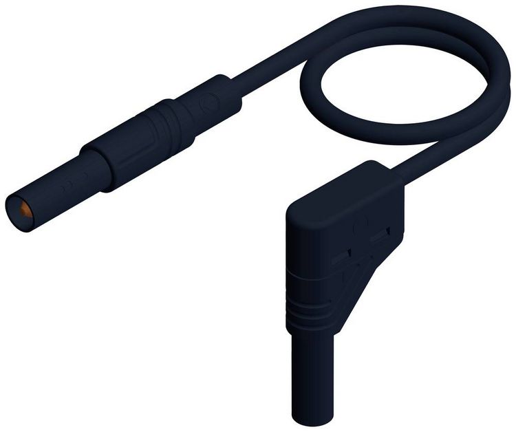 Produktbild: Hirschmann Test & Measurement MLS SIL WG 100/1 Sicherheits-Messleitung Lamellenstecker 4 mm Lamellenstecker 4 mm 1.00 m Schwarz 1 St.