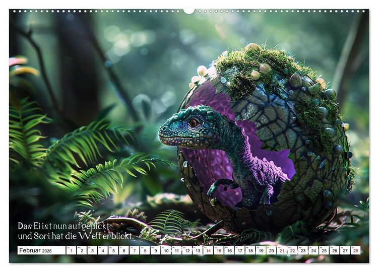 Produktbild: Ein Saurier namens Sori (Wandkalender 2026 DIN A2 quer), CALVENDO Monatskalender