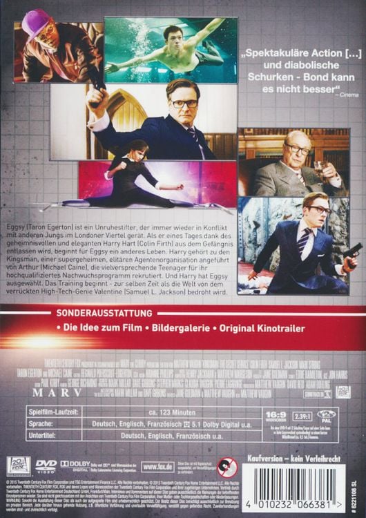 Kingsman The Secret Service als DVD kaufen