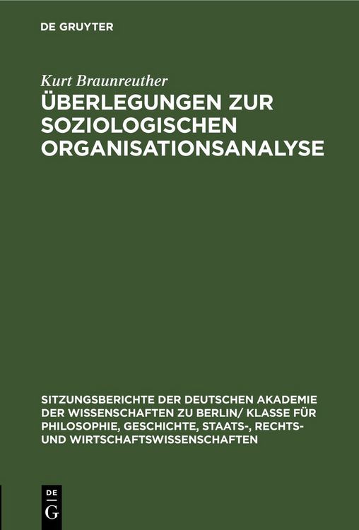 Produktbild: &Uuml;berlegungen zur soziologischen Organisationsanalyse