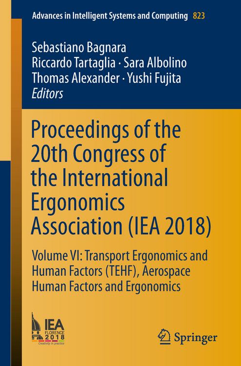 Produktbild: Proceedings of the 20th Congress of the International Ergonomics Association (IEA 2018)