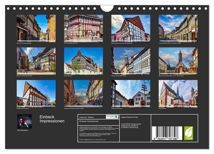 Produktbild: Einbeck Impressionen (Wandkalender 2026 DIN A4 quer), CALVENDO Monatskalender