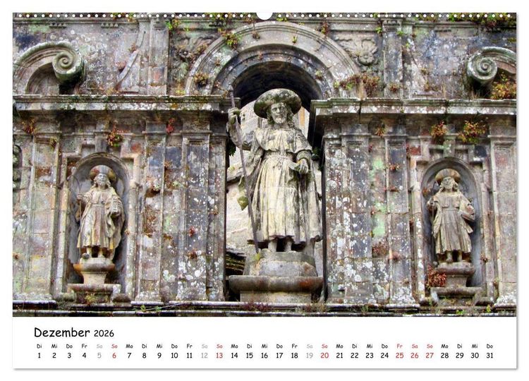 Produktbild: Jakobsweg - Camino Portugues (Wandkalender 2026 DIN A2 quer), CALVENDO Monatskalender