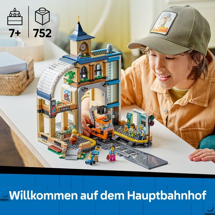 Produktbild: LEGO City 60469 Hauptbahnhof, Eisenbahn Spielzeug f&uuml;r Kinder ab 7 Jahren