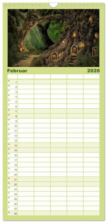 Produktbild: Familienplaner 2026 - Waldgeheimnisse mit 5 Spalten (Wandkalender, 21 x 45 cm) CALVENDO