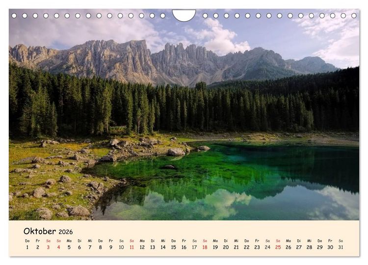 Produktbild: S&uuml;dtirol - Zwischen Ortler und Dolomiten (Wandkalender 2026 DIN A4 quer), CALVENDO Monatskalender
