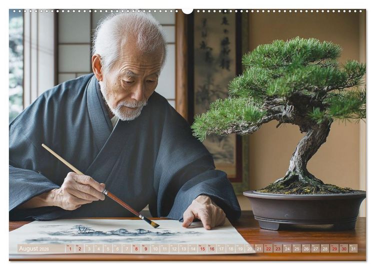 Produktbild: Bonsai, die formvollendete Kunst (hochwertiger Premium Wandkalender 2026 DIN A2 quer), Kunstdruck in Hochglanz