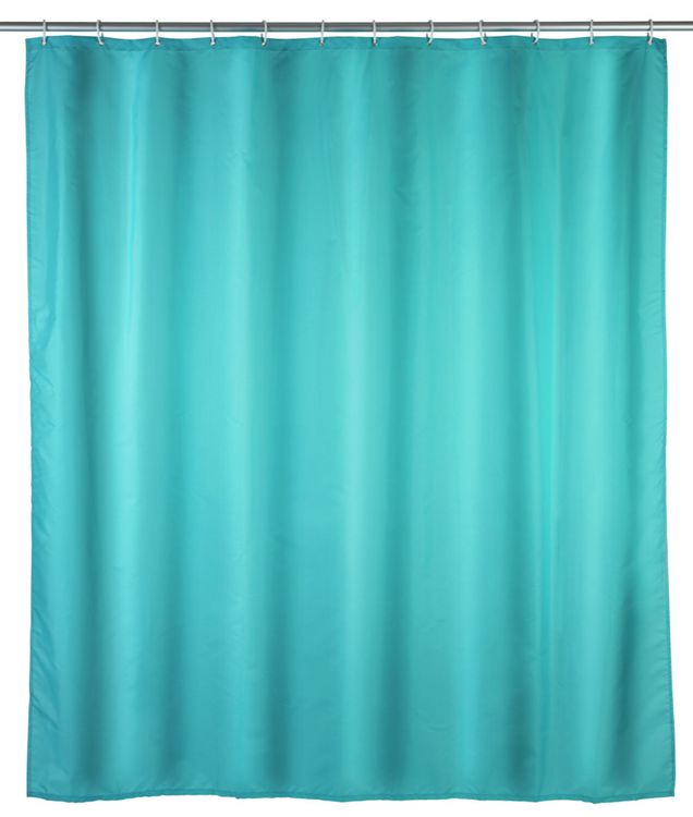 Produktbild: Anti-Schimmel Duschvorhang Uni Light Blue, Textil (Polyester), 180 x 200 cm, waschbar