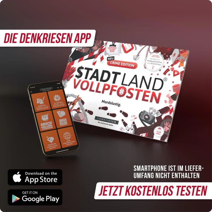 Produktbild: DENKRIESEN - STADT LAND VOLLPFOSTEN&reg; - CRIME EDITION "Mordslustig." - A4