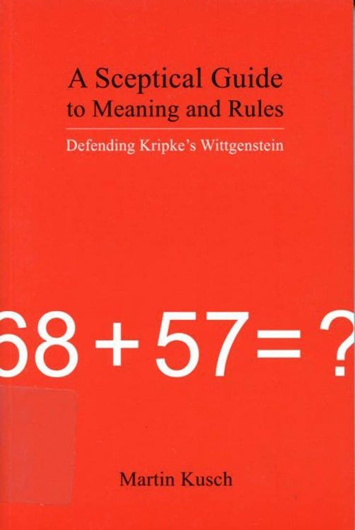 Produktbild: A Sceptical Guide to Meaning and Rules