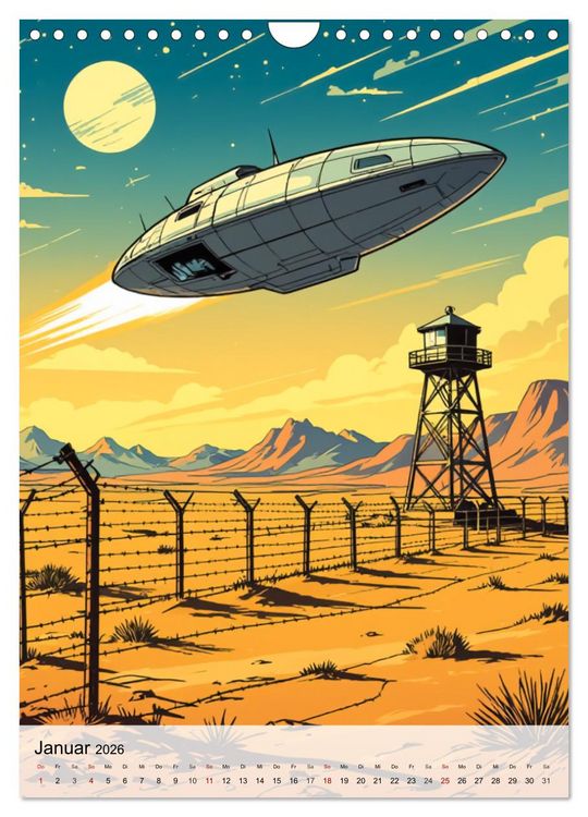 Produktbild: Wir sind nicht allein - UFO-Mythen (Wandkalender 2026 DIN A4 hoch), CALVENDO Monatskalender