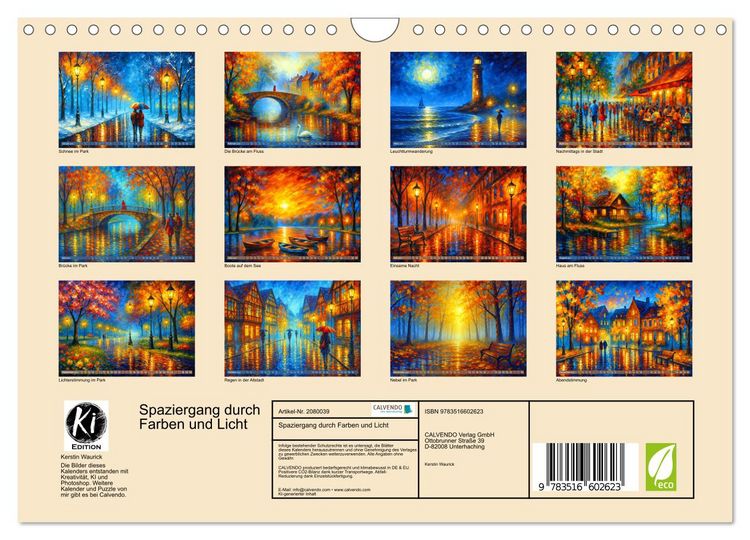 Produktbild: Spaziergang durch Farben und Licht (Wandkalender 2026 DIN A4 quer), CALVENDO Monatskalender