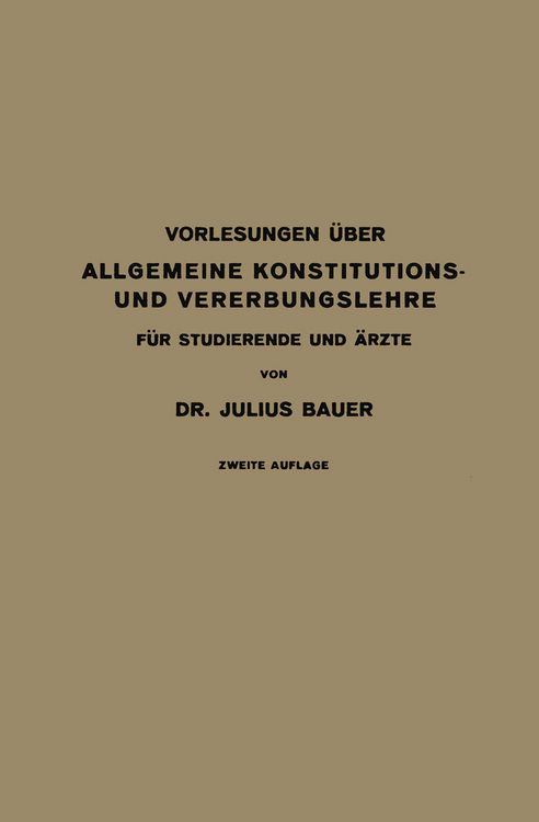 Produktbild: Vorlesungen &Uuml;ber Allgemeine Konstitutions- und Vererbungslehre