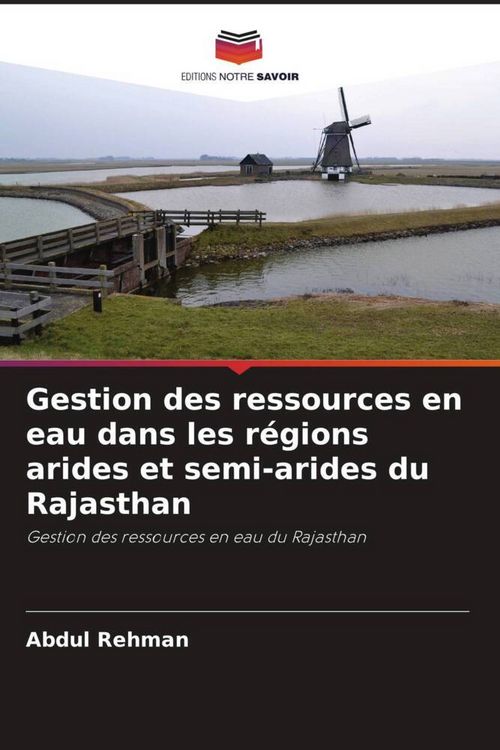 Produktbild: Gestion des ressources en eau dans les r&eacute;gions arides et semi-arides du Rajasthan
